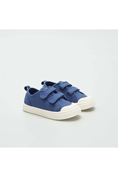 KIABI Canvas hook and loop trainers BLUE