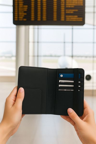 Ecrou Rfid Passport Case Black