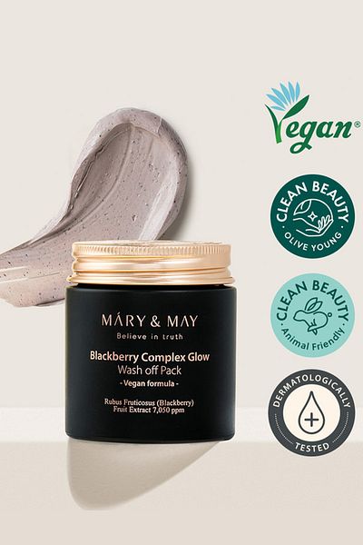Mary & May Blackberry Glow Wash Off Pack - Nemlendirici Ve Aydınlatıcı Cilt Bakım Maskesi 125ml