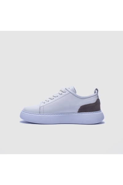 TOGO Beyaz Hakiki Deri Erkek Sneaker Ayakkabı [052167]