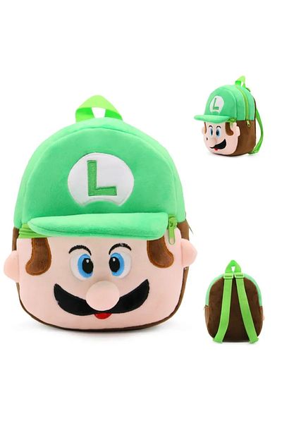 Choice Green Super Mario Bros Plush Backpack Pokemon Pikachu Anime Figure Stuffed Toy Soft Cute Bag