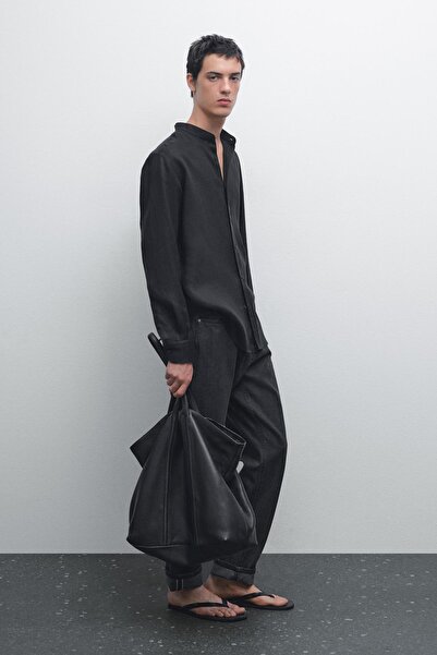 Massimo Dutti %100 keten hakim yaka gömlek