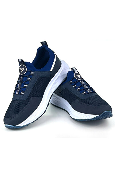 KAJILA Men's Navy Blue Laceless Flexible Very Light Casual Sneaker Sports Shoes