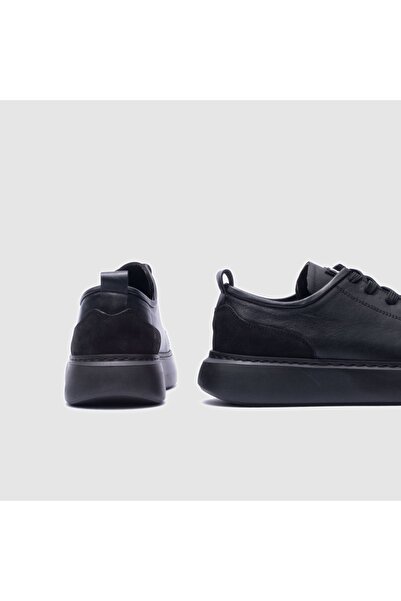 TOGO Siyah Hakiki Deri Erkek Sneaker Ayakkabı [052167]