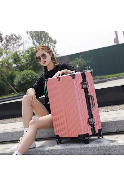 ZAAPPY Aluminum Frame Luggage, silent spinner wheels, zipperless hard shell, 24 inch [20-25KG]