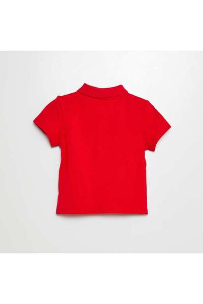 KIABI Cotton piquÃ© polo shirt RED