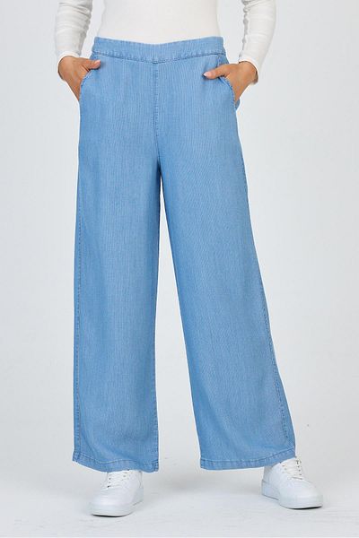 Zühre Pantaloni din denim cu picioare largi - P-0013