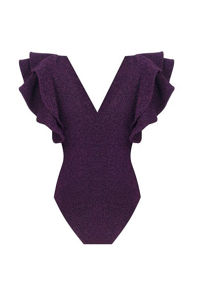 Nur Karaata Cosmos Sparkle Purple Swimsuit