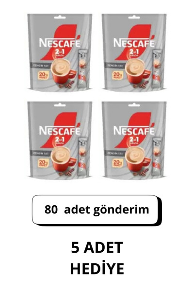 Nestle Nescafe 2 si 1 arada 75 adet / Nescafé 2'si 1 Arada Orijinal 25'li pak...