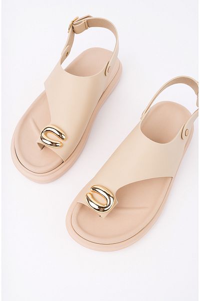 StWenn Black Women's Slippers with Gold Buckle Detail – Stylish and Comfortable Daily Useblack Women's Slippers with Gold Buckle Detail