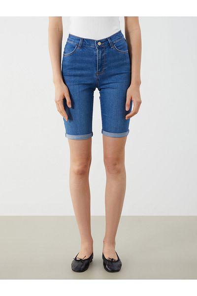 LC Waikiki Pantaloni scurti de jeans pentru femei, slim fit
