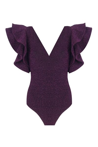Nur Karaata Cosmos Sparkle Purple Swimsuit