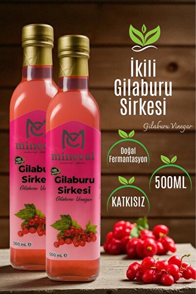 Minecal Gilaburu Sirkesi %100 Katkısız 2'li Set (Doğal Fermente)
