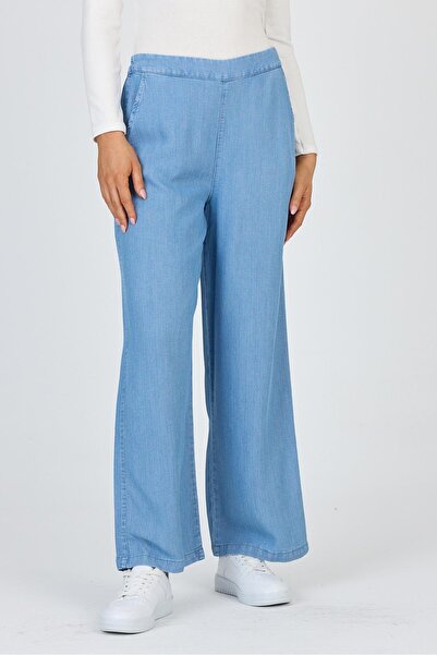 Zühre Denim Geniş Paça Pantolon P-0013