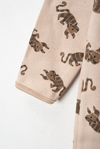 Anime Marketi Unisex Bebek hayvan desenli Tulum Takım 3 Lü Tulum %100 Pamuk - uyku tulumu