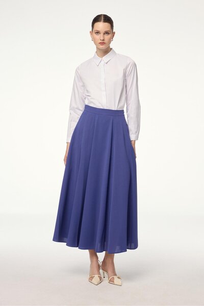 Zühre A-Line Violet Skirt Etk-0144