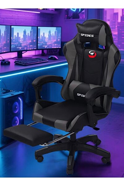 fun zone كرسي ألعاب مريح مع مسند للقدمين كرسي ألعاب كمبيوتر قابل لتعديل الارت...