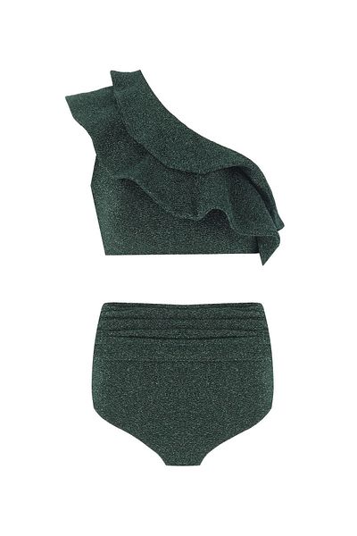 Nur Karaata Cliantha Sparkle Green Bikini Set