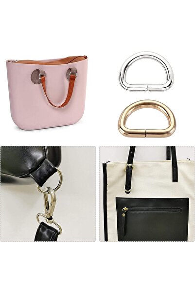 srtfootcare 25 τεμάχια D μεταλλικοί κρίκοι - χρυσοκίτρινο, για λαβή τσάντας 2 εκ.