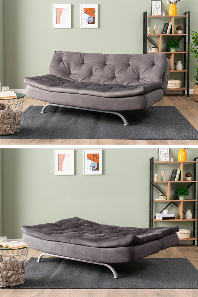 Pafu Rivo Üçlü Yataklı Koltuk Gri