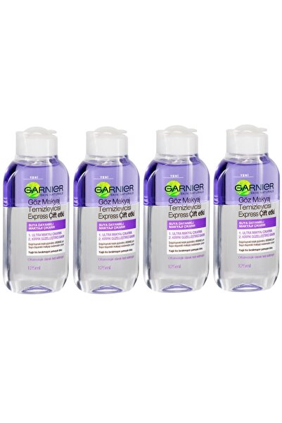 Garnier Göz Makyaj Temizleyici Express Çift Etki 125 ml x 4 Adet