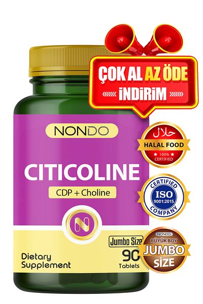 Nondo Sitikolin 90 Tablets (Jumbo Size Citicoline Phosphotidocolin)