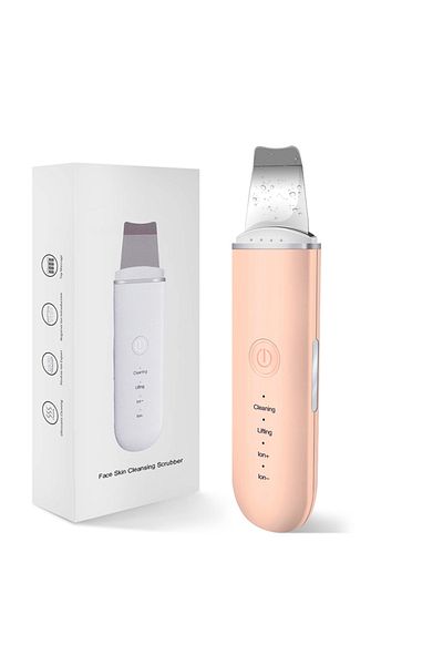 Choice Pink With Box Ultrasonic Skin Scrubber Vibration Face Spatula Blackhead Remover Shovel Clean Cavitat