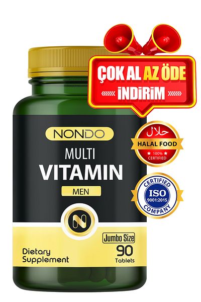 Nondo Multivitamin Men 90 Tablets Jumbo Size (Multi Vitamin Special for Men)