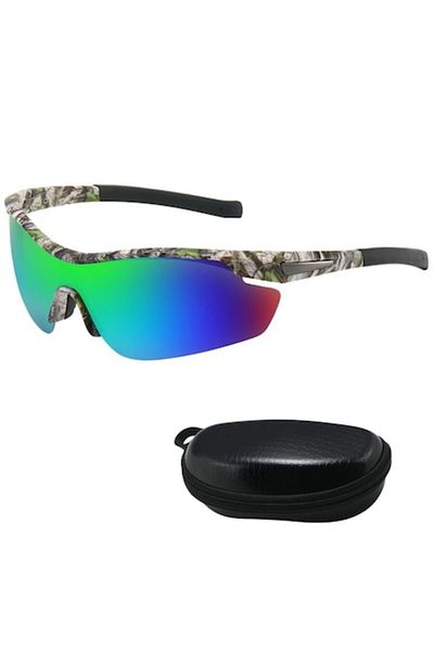 Hipolar Polarized Sunglasses, Camouflage, Fishing And Hunting, Black Rainbow Lens Hd25, Uv400