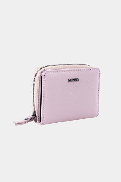 Grande 2822 Genuine Leather Horizontal Snap Fastener Women's Wallet Arsel Powder