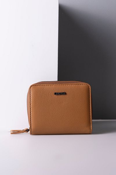 Grande 2822 Genuine Leather Horizontal Snap Fastener Women's Wallet Arsel Camel