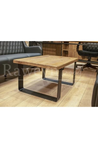 deryawood Deryawood Masif Ahşap Dogal Ofis Sehpası 45*45*45