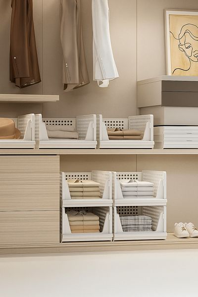 Myend 6-Shelf Sliding Shelf System, Closet Organizer Modular Shelf