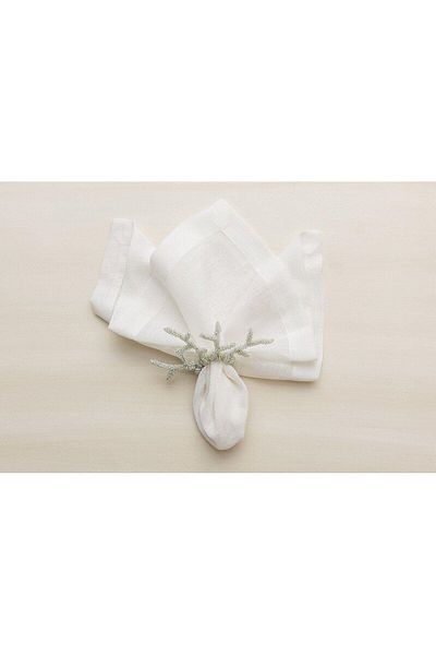 Gül Güler Napkin Holder Bead Coral Aqua Green