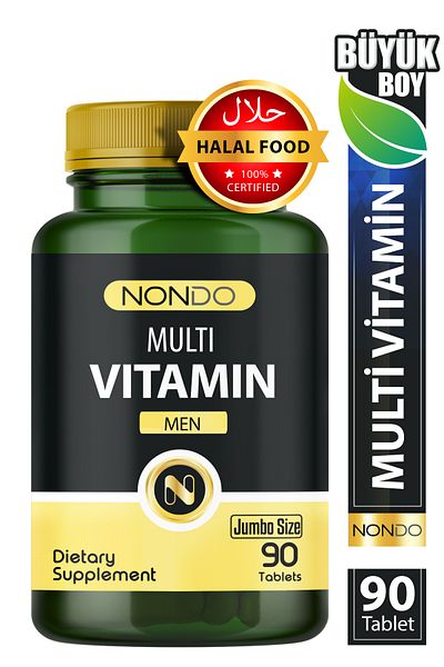 Nondo Multivitamin Men 90 Tablets Jumbo Size (Multi Vitamin Special for Men)