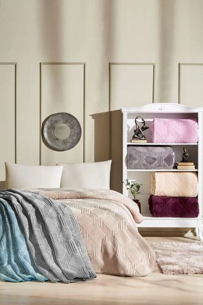 Özdilek Trendy Art Deco Single Blanket Cameo Rose