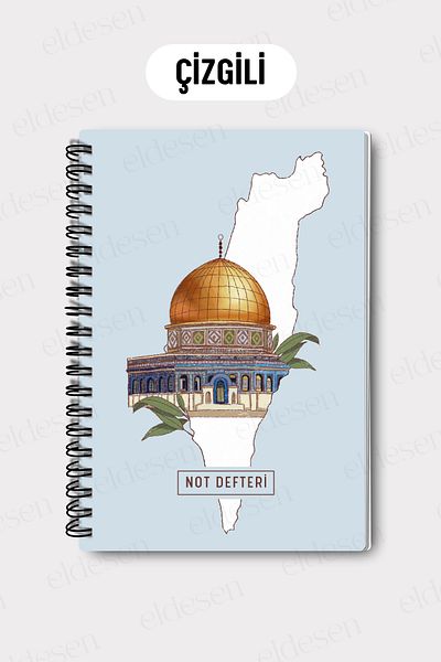 Eldesen Tasarım A5 Spiral Line School Notebook, 50 Sheets 100 Pages, Cardboard Cover Notepad