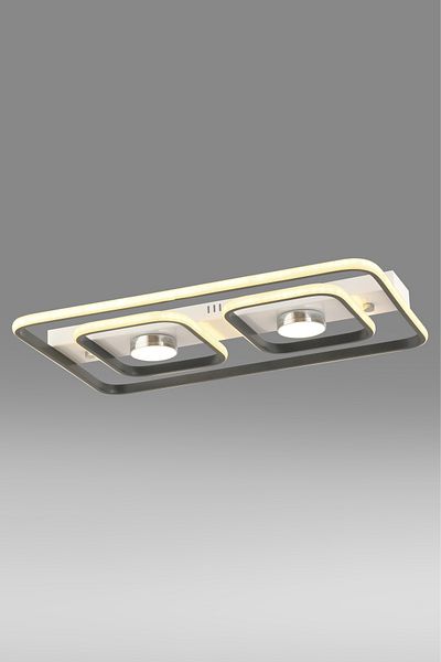 ESSLİGHT Sanya 60 cm Remote Controlled Plafonier Chandelier with 3 Color Light Modes (White Yellow Daylight) Kitchen Bedroom