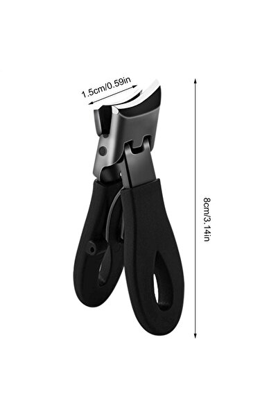 Choice مقص أظافر أسود مائل بفتحة فك واسعة مقص أظافر مائل منحني مقص أظافر للدر...