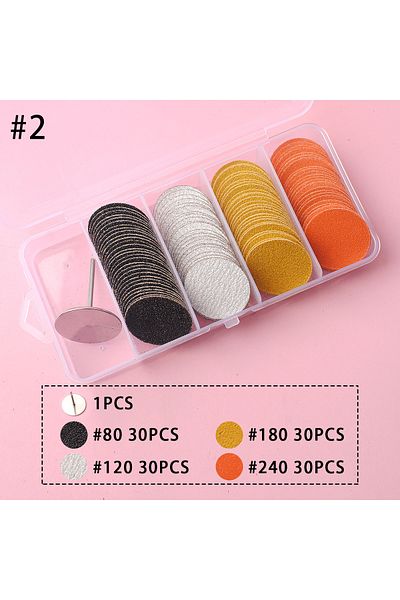 Choice Set2 120pcs/box 4grits 25mm Foot Cuticle Calluses Removal Replaceable Sanding Paper With 1pcs Pedicu