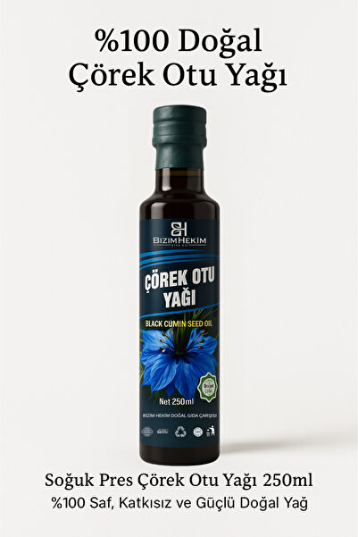 BİZİMHEKİM ŞİFA EVİ Çörek Otu Yağı 250 ml %100 Doğal %100 Saf Yerli Çörekotu ...