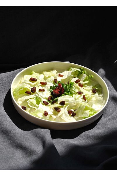 Qualitev Modern Porcelain White Cream 22 cm Medium Salad Bowl Bowl Bowl Presentation Appetizer Serving Plate - 1 Piece