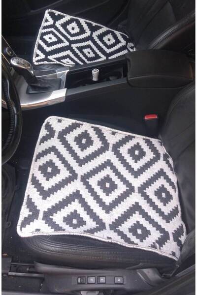 efeminder Efe Minder 3-Piece Car Seat Rug Set (Black-White-Gray-White)