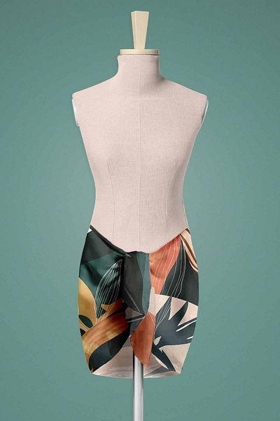 Pilloveland Μόκα 50*150 εκ. - Φόρεμα παραλίας Pareo από σιφόν κοντού και ψηλού μήκους