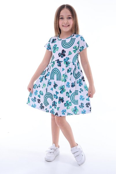 minikiss 3 Printed Lycra Girls' Dress