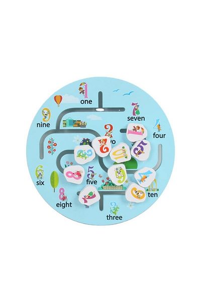 Generic Round Shape Educational Number Maze Game – Montessori Learning Toy For Kids