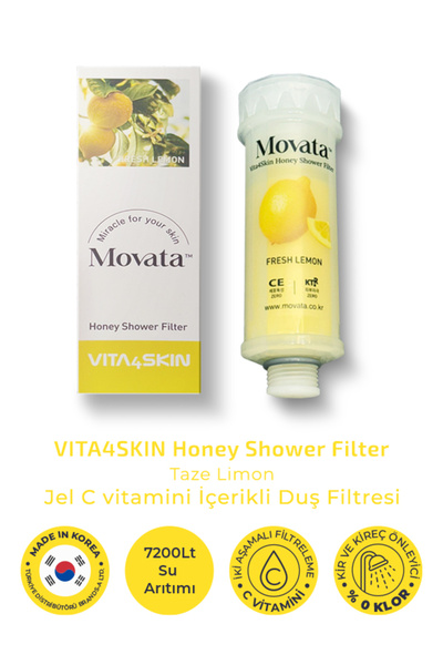 VITA4SKIN C Vitaminli ve Ballı Duş Filtresi - Taze Limon Kokulu