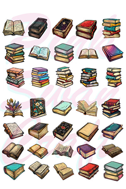 Pink Swan Craft Knjige za crtanje akvarelom, set naljepnica, bullet journal, ...