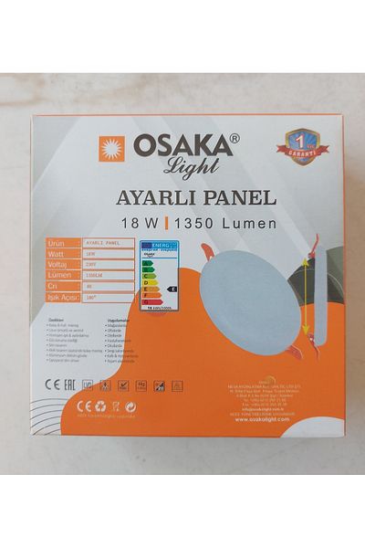 Osaka Light 18W 6500K White Light 1350 Lumen Adjustable Standing Led Spot Luminaire E Energy Class