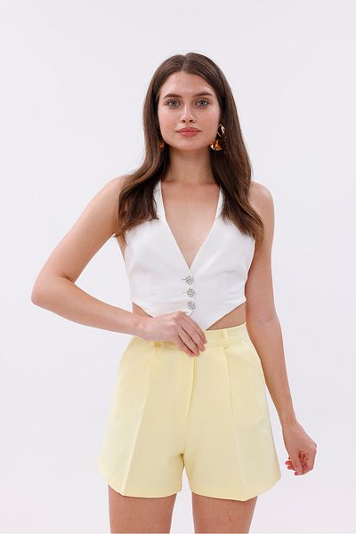 GENIUS STORE Fundachoosesxgenius Women's Pleated Shorts No Show Laminated Women's Shorts Pleated-Shorts